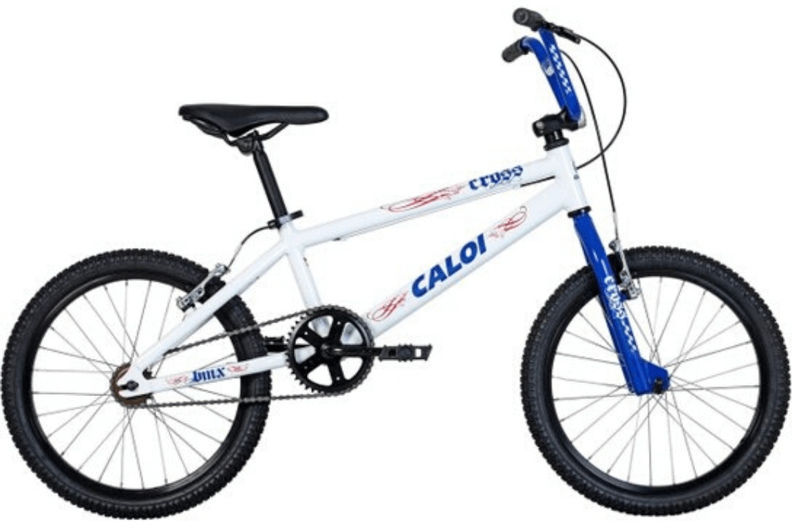 Bicicleta Caloi - Cross - Aro 20 - Branca / Azul